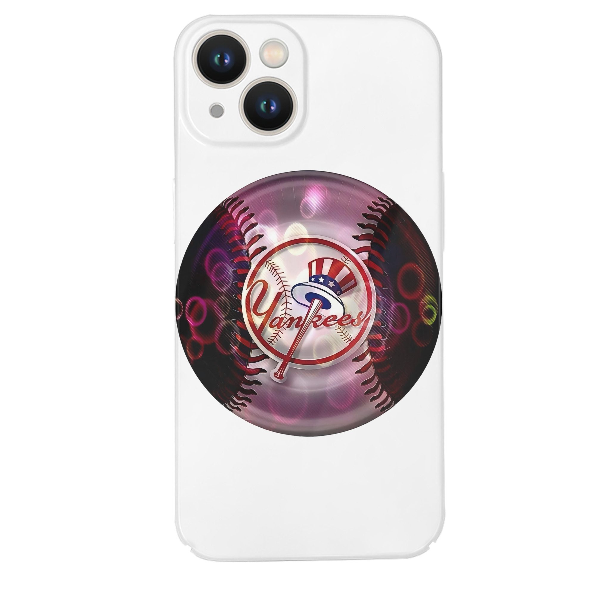 New York Yankees Colorful Logo IPhone 14 Series Full-Cover Hard Case – Shockproof With Raised Camera Protection – Precise Cutouts, Wireless Charging Compatible – Durable, Anti-Yellowing, Easy To Clean